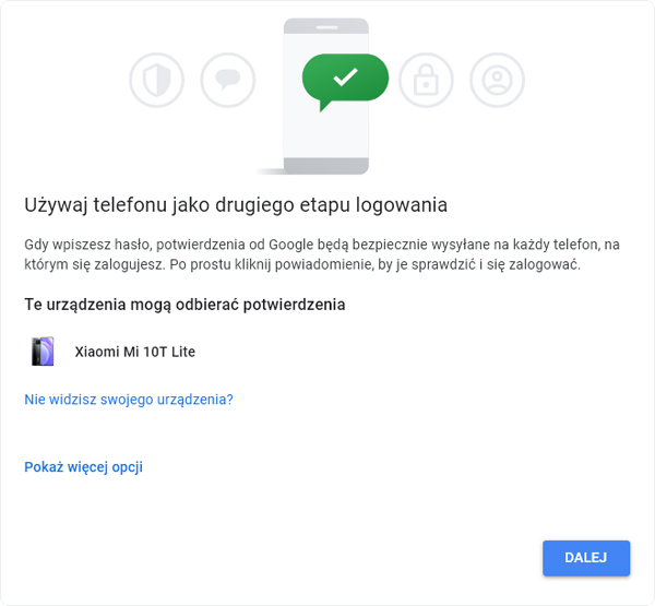 Konfiguracja dwuetapowej weryfikacji w GMAIL