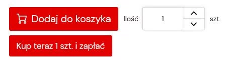 Opcja kup teraz na karcie produktu